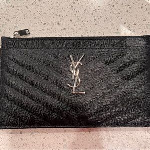 YSL black wallet/ clutch